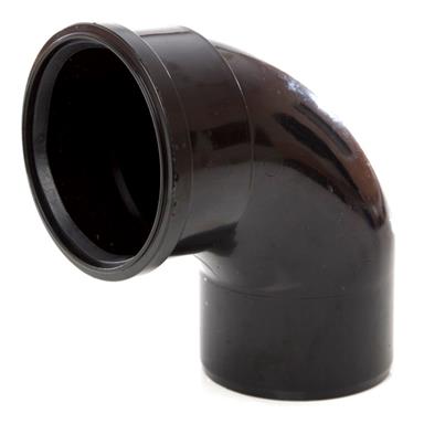 POLYPIPE 110mm Single Socket 92.5 Degrees Bend Black, SB409B