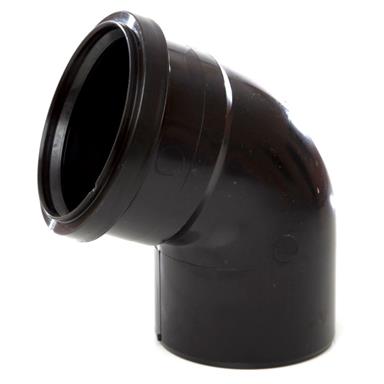 SB411 110MM POLYPIPE 112 DEGREE SINGLE SOCKET BEND BLACK