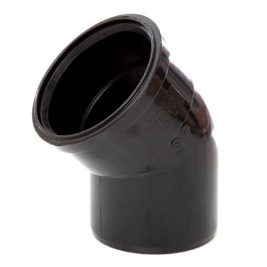 SB412 110MM POLYPIPE 135 DEGREE SINGLE SOCKET BEND BLACK