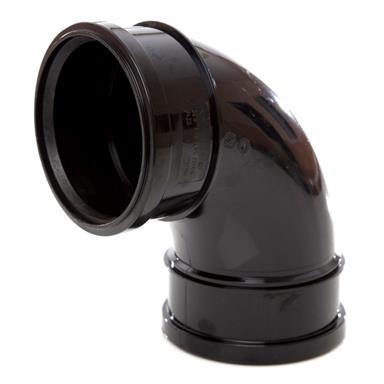 SB417 110MM POLYPIPE 92 DEGREE DOUBLE SOCKET BEND BLACK