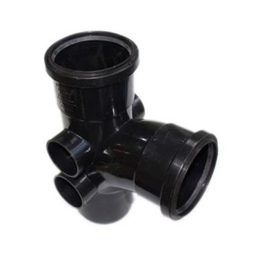 ST414 110MM POLYPIPE 92 DEGREE 4 BOSS BRANCH BLACK