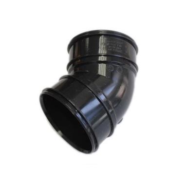 SWB18 110MM POLYPIPE 135 DEGREE DOUBLE SOCKET SOLVENT BEND BLACK