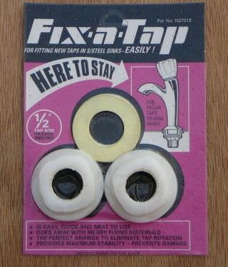 ESSEX Fix-A-Tap 1/2" 30mm Stainless Steel Sink Taps Fittings Kit Pink