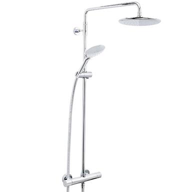 BRISTAN Carre Thermostatic Bar Shower System, 2 Outlets, Chrome, CR SHXDIVFF C - Plumbing For Less